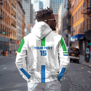 Custom Sierra Leone Football Hoodie Grunge Style