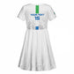 Custom Sierra Leone Football Kid Short Sleeve Dress Grunge Style