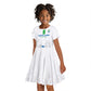Custom Sierra Leone Football Kid Short Sleeve Dress Grunge Style