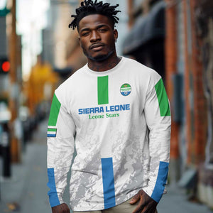 Custom Sierra Leone Football Long Sleeve Shirt Grunge Style