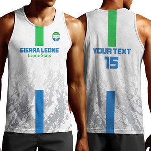 Custom Sierra Leone Football Men Tank Top Grunge Style