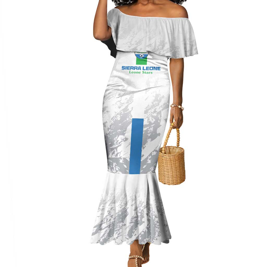 Custom Sierra Leone Football Mermaid Dress Grunge Style