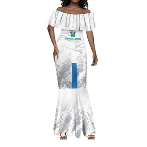 Custom Sierra Leone Football Mermaid Dress Grunge Style