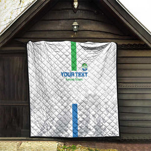 Custom Sierra Leone Football Quilt Grunge Style