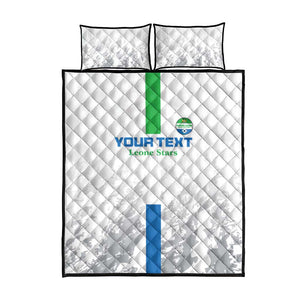 Custom Sierra Leone Football Quilt Bed Set Grunge Style