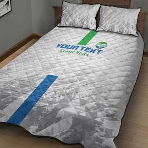 Custom Sierra Leone Football Quilt Bed Set Grunge Style