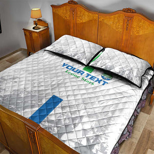 Custom Sierra Leone Football Quilt Bed Set Grunge Style