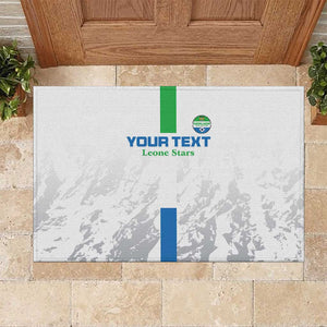 Custom Sierra Leone Football Rubber Doormat Grunge Style