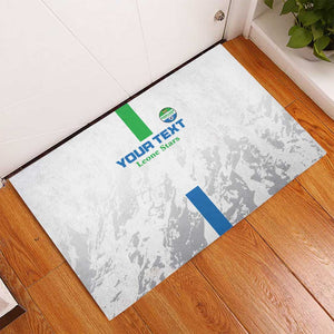 Custom Sierra Leone Football Rubber Doormat Grunge Style