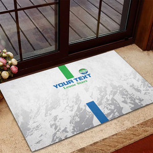 Custom Sierra Leone Football Rubber Doormat Grunge Style