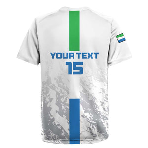 Custom Sierra Leone Football Rugby Jersey Grunge Style