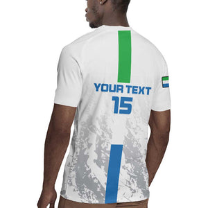 Custom Sierra Leone Football Rugby Jersey Grunge Style