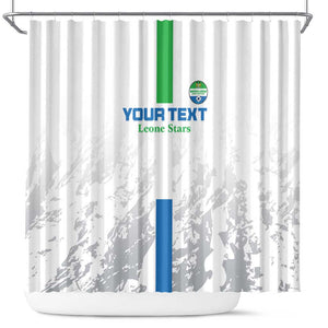 Custom Sierra Leone Football Shower Curtain Grunge Style