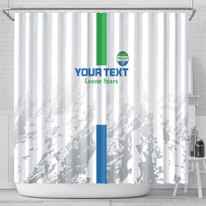 Custom Sierra Leone Football Shower Curtain Grunge Style