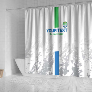 Custom Sierra Leone Football Shower Curtain Grunge Style