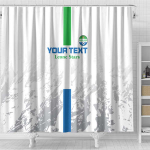 Custom Sierra Leone Football Shower Curtain Grunge Style