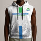 Custom Sierra Leone Football Sleeveless Hoodie Grunge Style - African Pride