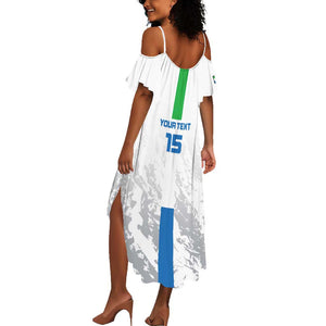 Custom Sierra Leone Football Summer Maxi Dress Grunge Style