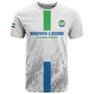 Custom Sierra Leone Football T shirt Grunge Style