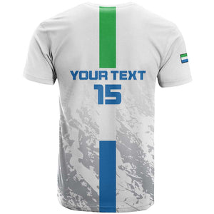 Custom Sierra Leone Football T shirt Grunge Style