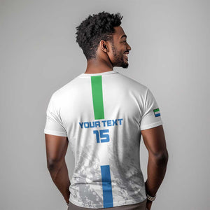 Custom Sierra Leone Football T shirt Grunge Style