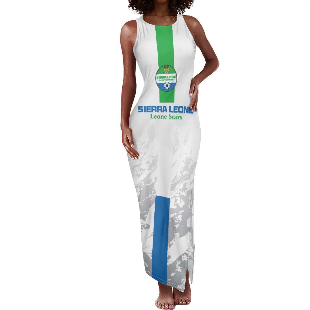 Custom Sierra Leone Football Tank Maxi Dress Grunge Style