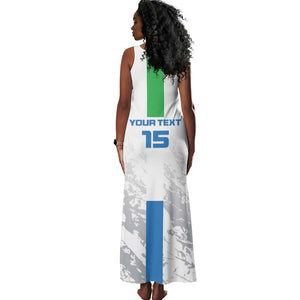 Custom Sierra Leone Football Tank Maxi Dress Grunge Style