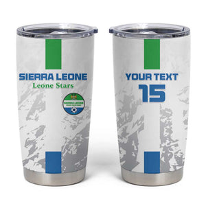 Custom Sierra Leone Football Tumbler Cup Grunge Style