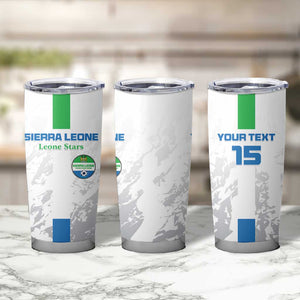 Custom Sierra Leone Football Tumbler Cup Grunge Style