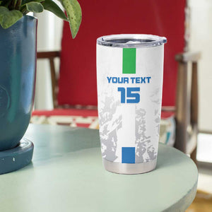 Custom Sierra Leone Football Tumbler Cup Grunge Style