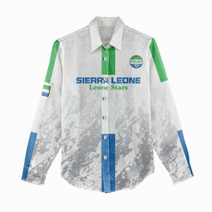 Custom Sierra Leone Football Women Casual Shirt Grunge Style