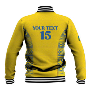 Rwanda Football Custom Baseball Jacket Stand With Amavubi - Yellow - African Pride