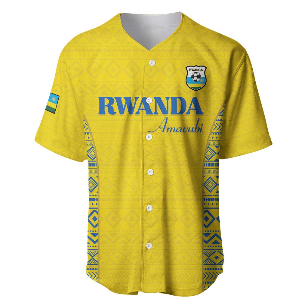 Rwanda Football Custom Baseball Jersey Stand With Amavubi - Yellow LT15