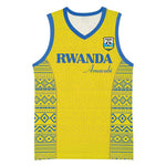 Rwanda Football Custom Basketball Jersey Stand With Amavubi - Yellow - African Pride