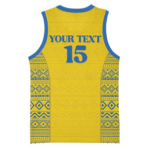 Rwanda Football Custom Basketball Jersey Stand With Amavubi - Yellow - African Pride