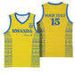 Rwanda Football Custom Basketball Jersey Stand With Amavubi - Yellow - African Pride