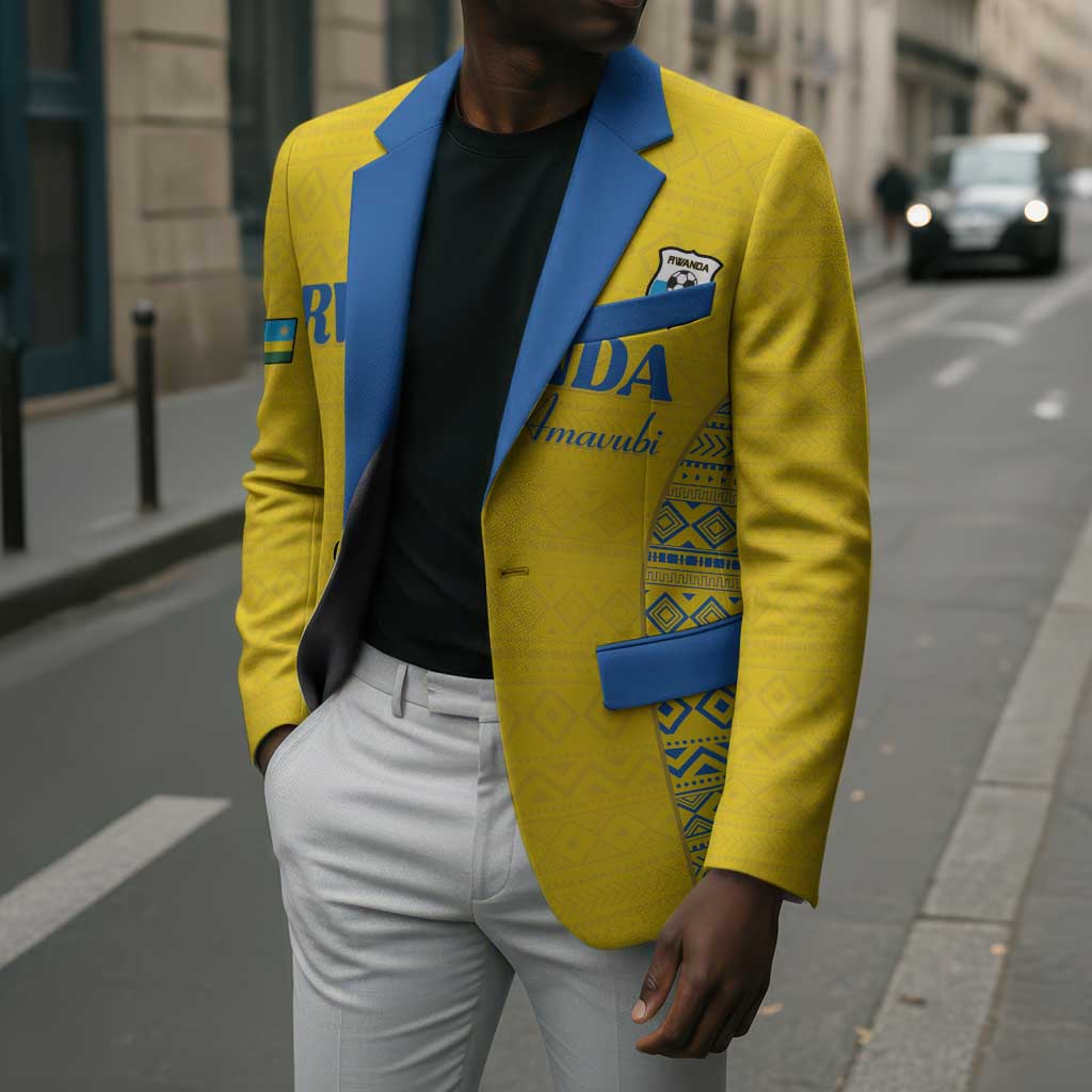 Rwanda Football Custom Blazer Stand With Amavubi - Yellow - African Pride