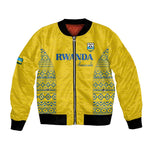 Rwanda Football Custom Bomber Jacket Stand With Amavubi - Yellow - African Pride
