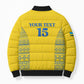 Rwanda Football Custom Bomber Puffer Jacket Stand With Amavubi - Yellow - African Pride