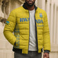 Rwanda Football Custom Bomber Puffer Jacket Stand With Amavubi - Yellow - African Pride