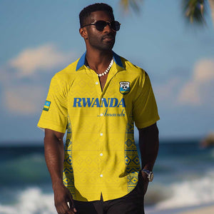 Rwanda Football Custom Hawaiian Shirt Stand With Amavubi - Yellow LT15