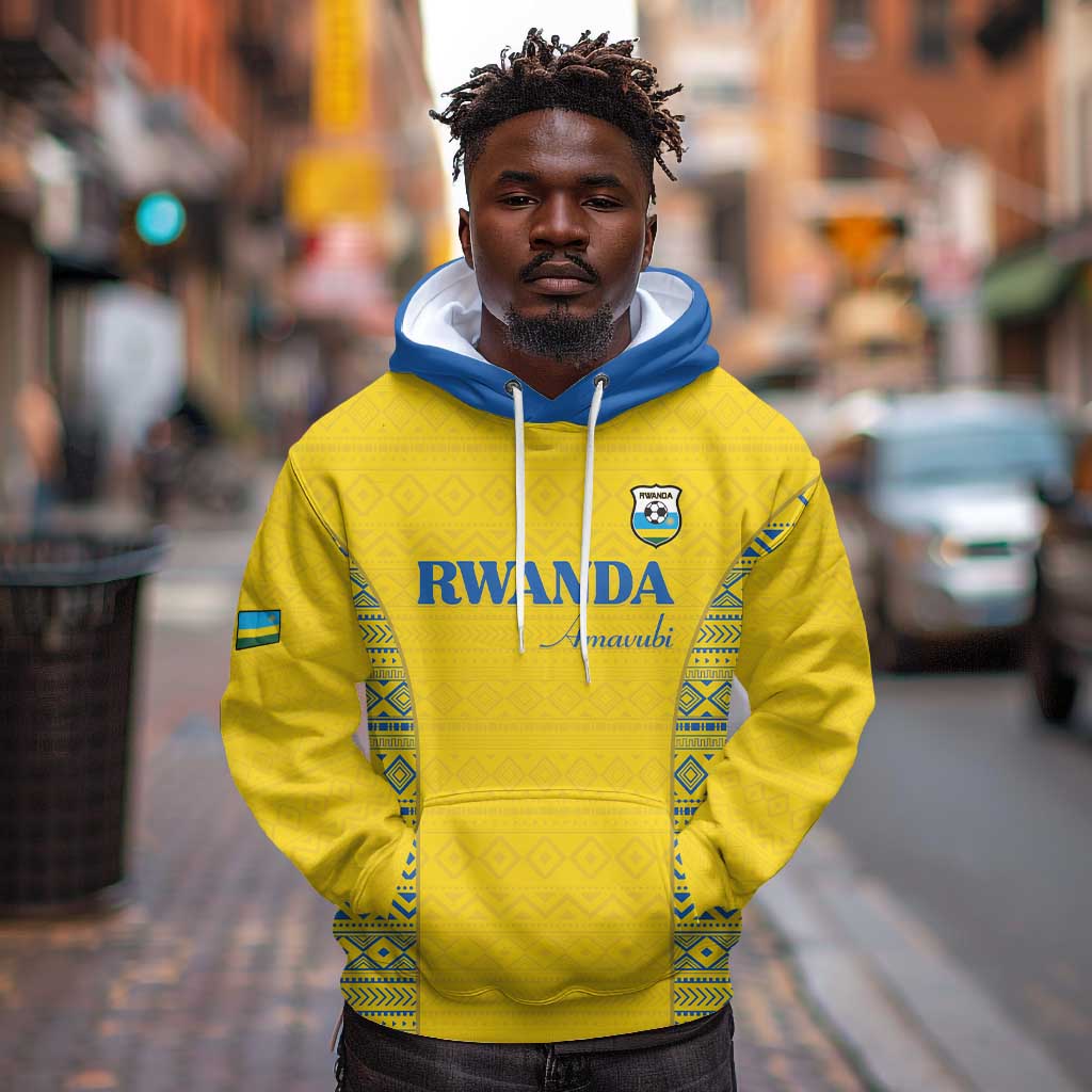 Rwanda Football Custom Hoodie Stand With Amavubi - Yellow - African Pride