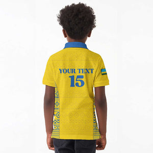 Rwanda Football Custom Kid Polo Shirt Stand With Amavubi - Yellow LT15