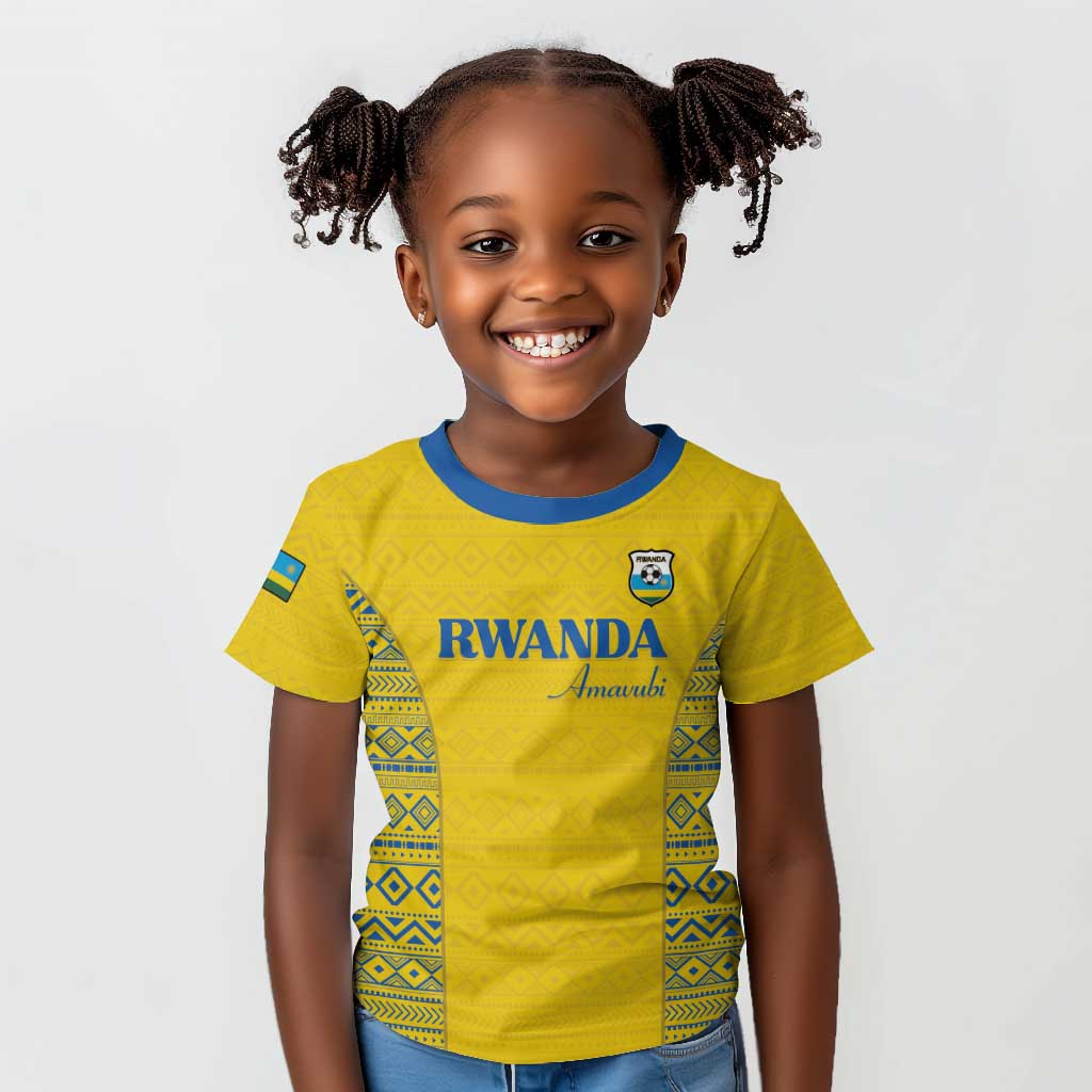 Rwanda Football Custom Kid T shirt Stand With Amavubi - Yellow LT15