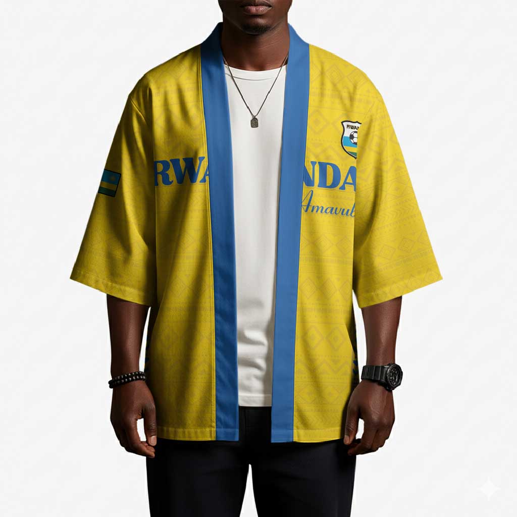 Rwanda Football Custom Kimono Stand With Amavubi - Yellow - African Pride