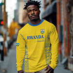 Rwanda Football Custom Long Sleeve Shirt Stand With Amavubi - Yellow - African Pride