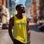 Rwanda Football Custom Men Tank Top Stand With Amavubi - Yellow - African Pride
