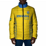 Rwanda Football Custom Padded Jacket Stand With Amavubi - Yellow - African Pride