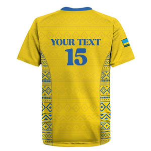 Rwanda Football Custom Rugby Jersey Stand With Amavubi - Yellow LT15