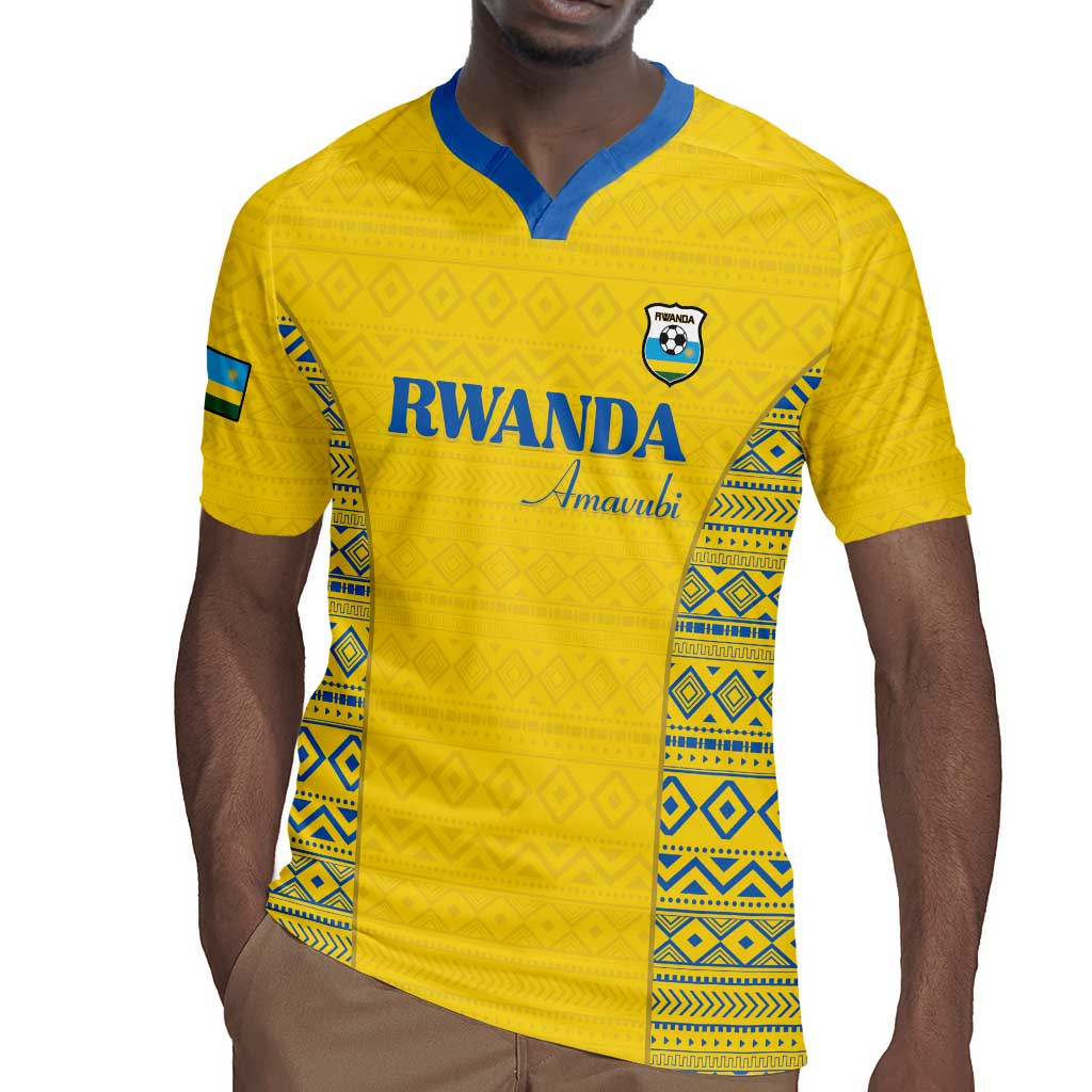 Rwanda Football Custom Rugby Jersey Stand With Amavubi - Yellow LT15